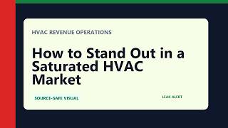 How to Stand Out in a Saturated HVAC Market