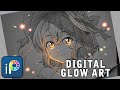 How to make GLOW ART on PHONE | Mami Nanami - Glow art TUTORIAL | IbisPaintX