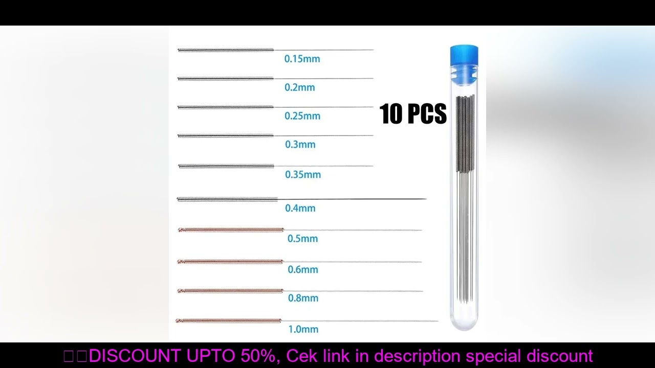 1Set Cleaning Needles 0.15-1.0mm Nozzle Clean Needle High Elasticity MK8 Nozles For cleaning filamen