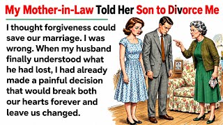 MOTHER-IN-LAW TOLD HER SON TO DIVORCE ME 💔 | Learn English Through Story (A2-B1) | Graded Reader