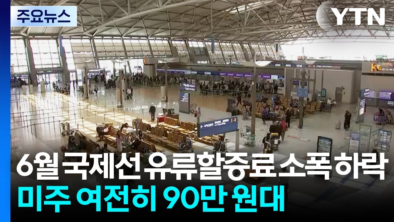 6월 국제선 유류할증료 소폭 하락...미주 여전히 90만 원대 / YTN