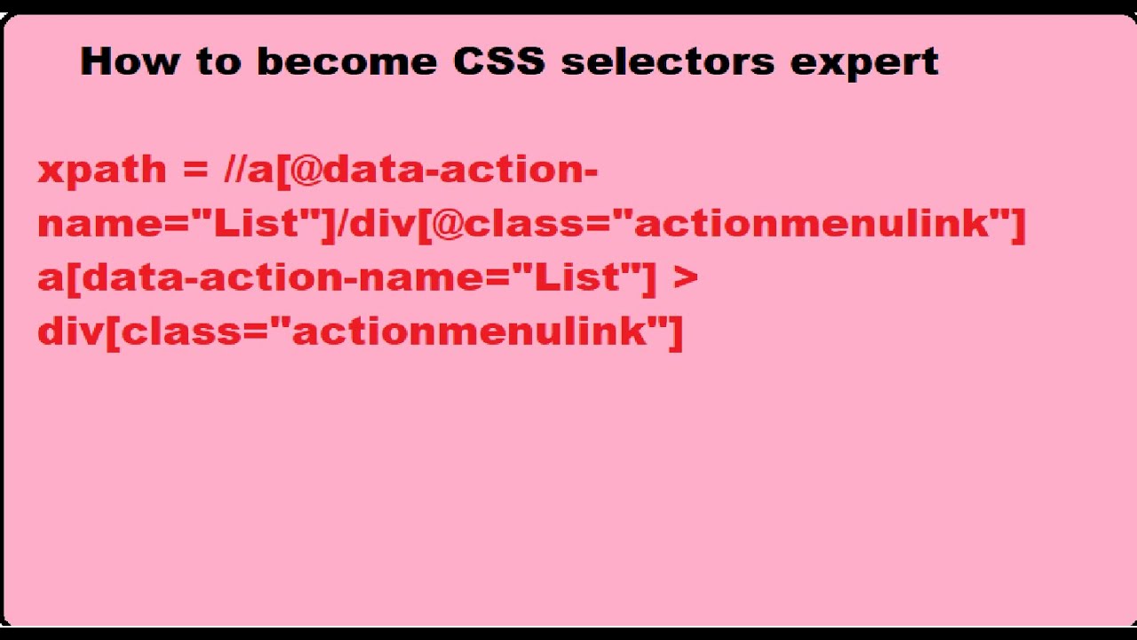 How to become CSS Selector expert part 1 ( How to create CSS Selector ...