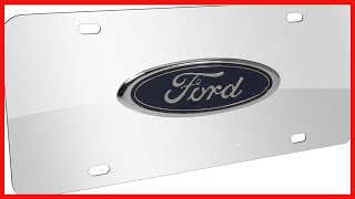 Au-Tomotive Gold, INC. Ford 3D Logo on Chrome Stainless Steel License Plate