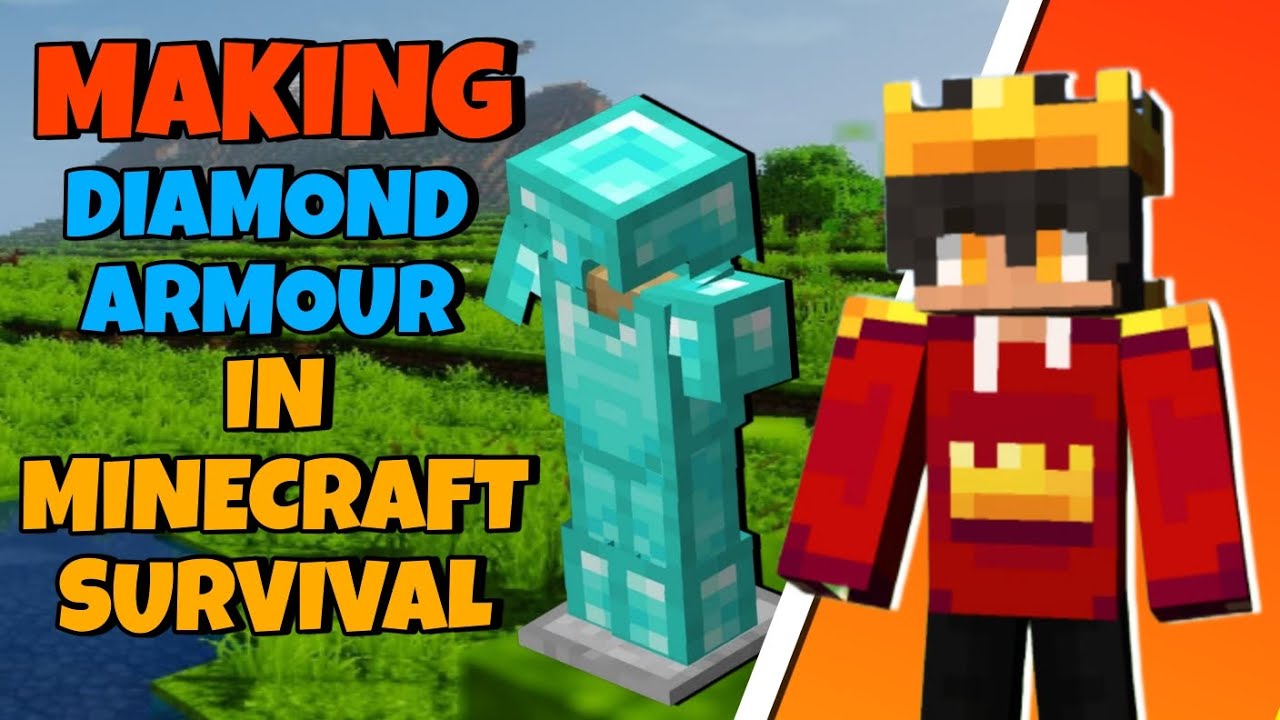 MAKING DIAMOND ARMOUR IN MINECRAFT SURVIVAL EP 3 - YouTube