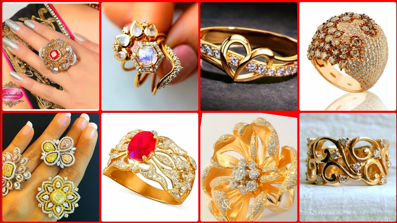 Very Beautiful Gold rings Designs For Engagement 2020/Latest Stylish ...