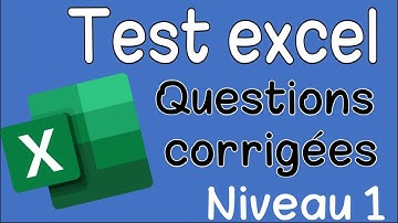 QCM excel corrigé 2021