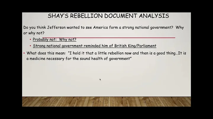 Creating Constitution: Shay's Rebellion (Jefferson)