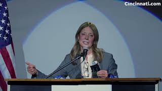 Ohio gubernatorial candidate Amy Acton speaks at the Cincinnati Democrats election night watch party