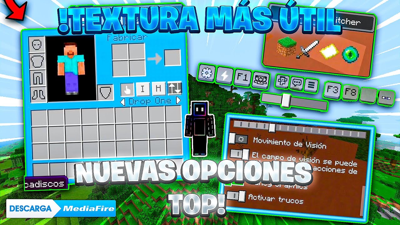 💙 !DESCARGA LA NUEVA TEXTURA MÁS ÚTIL PARA MINECRAFT BEDROCK 1.21.X ...