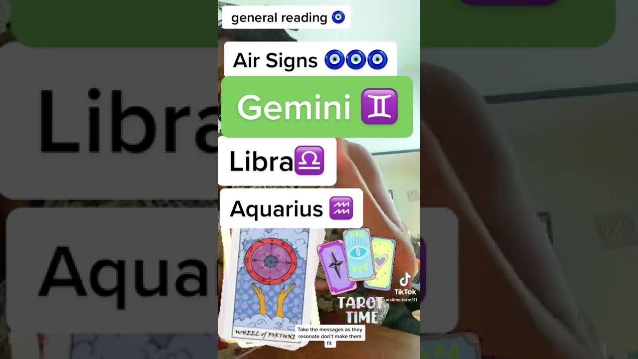 Tarot Card Reading Air Signs 🧿