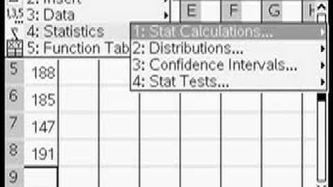 1 variable statistics using the ti-Nspire CAS
