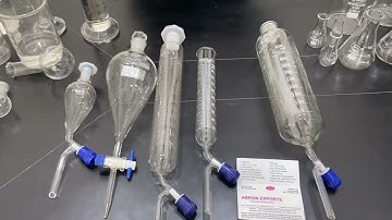 Types of separating funnel pear shape cylindrical with Teflon stopcock borosilicate glass study Eng