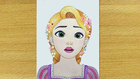 Disney Rapunzel Drawing - How to draw Disney Princess Rapunzel || Step by step / Easy Drawing