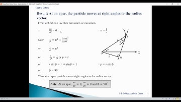 Apse, Apsidal distance,central orbit-2-2 s d college, ambala