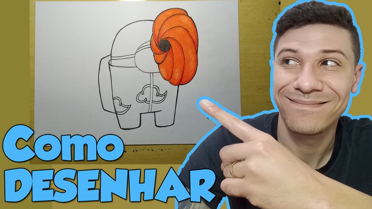 COMO DESENHAR o OBITO AKATSUKI versao AMONG US passo a passo - YouTube