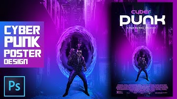Cyberpunk Effect Photo Manipulation Poster Design in Photoshop Tutorial