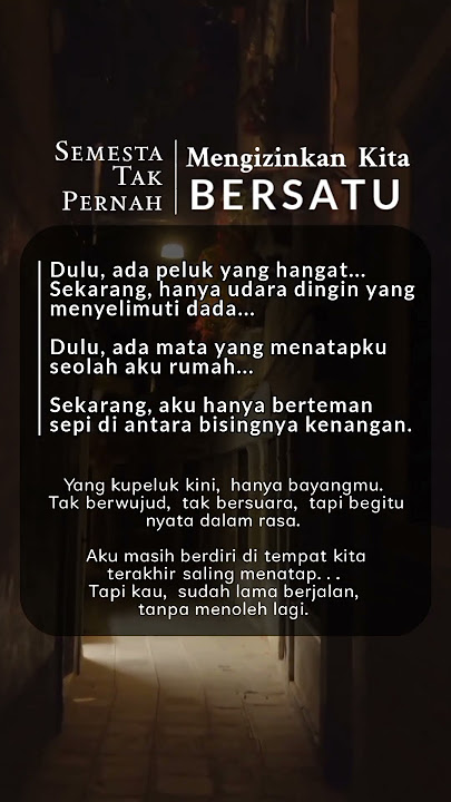 Ketika Semesta Tak Merestui Cinta Kita | Kisah Perpisahan yang Tak Pernah Usai #selflove