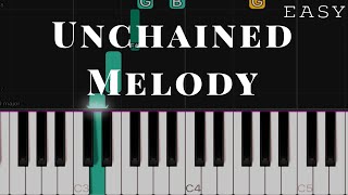 Unchained Melody - The Righteous Brothers | EASY Piano Tutorial chords