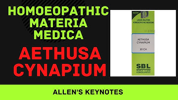 AETHUSA CYNAPIUM | HOMOEOPATHIC MATERIA MEDICA | ALLEN