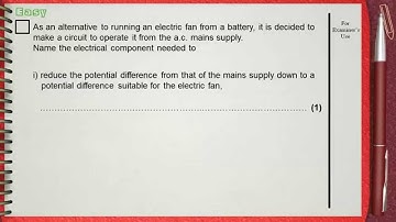 Q 07....L8 Circuit Components .... Ch3 Electricity IGCSE past papers
