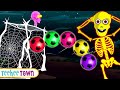 Loony skeletons playing haunted soccer match  spooky scary skeletons songs by teehee town