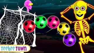 Loony Skeletons Playing Haunted Soccer Match   Spooky Scary Skeletons Songs by Teehee Town