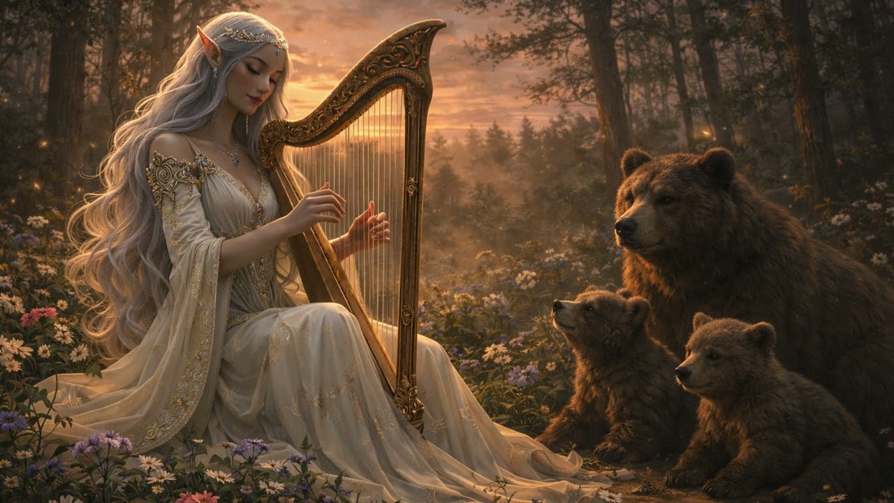 Elven Lullabies for Sleep 🌙 30 Minutes of Relaxing Fantasy Music, Harp & Ethereal Vocals