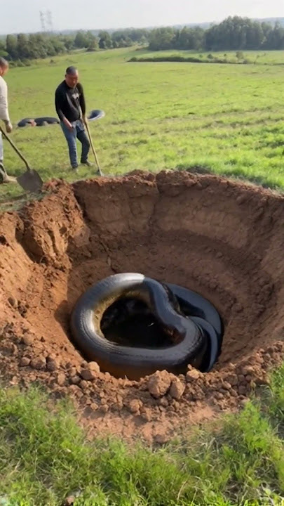 Two men accidentally discovered a giant python in their garden #animals #shorts