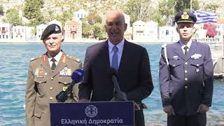 flash.gr: Ομιλία του υπουργού Εθνικής Άμυνας Νίκου Δένδια στο Καστελλόριζο.