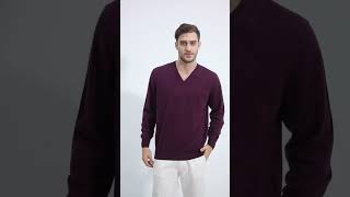 Merino Wool Classic V-neck / Shadow Purple