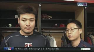 Byung Ho Park on his strikeout in the 9th: "I should have changed my plan of attack"
