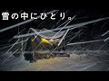 雪の降る山の中でひとりホットテント寒中おでん🍢【雪中キャンプ】