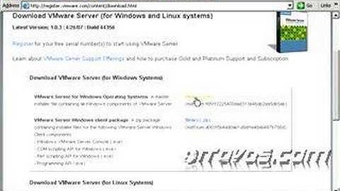 VMWare Server - Downloading VMWare Server