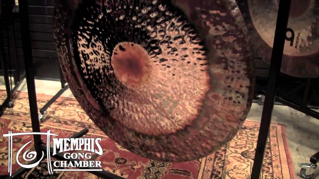 Custom Tone 36" Nickel Chromium Stainless Steel Sunburst Gong at Memphis Gong Chamber