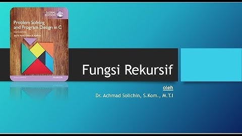 "Fungsi Rekursif" | Algoritma dan Pemrograman | Learning by Coding