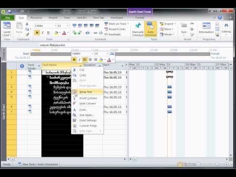 Microsoft Project ტრენინგი.