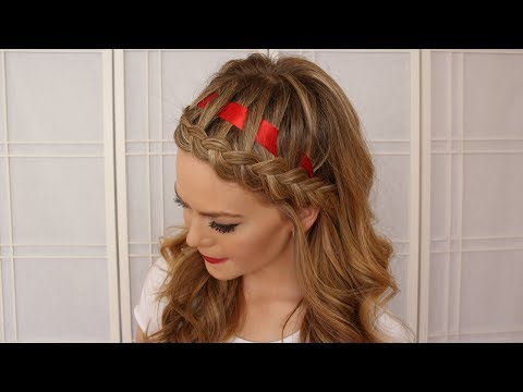 Dutch Braid Hairstyle with a Ribbon