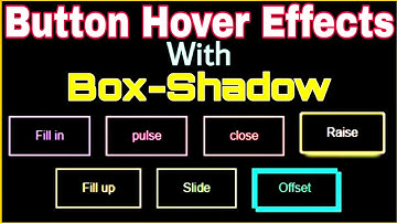 Awesome Button Hover Effects with Box - Shadow | Using only Css & Html (720p)