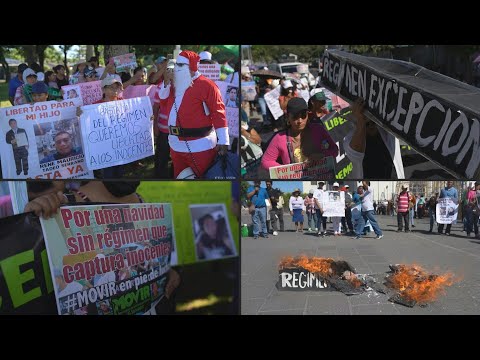 Salvadoreños piden libertad de familiares presos por régimen de excepción | AFP