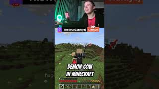 DEMON COW IN MINECRAFT... #shorts #minecraft #minecraftshorts #minecraftmemes #minecraftlive #horror