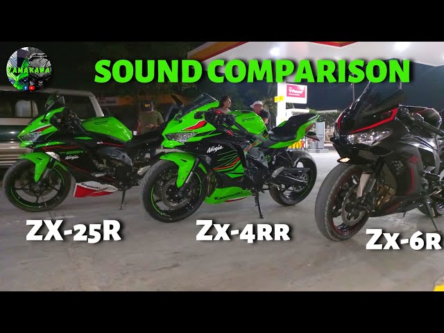 SOUND COMPARISON ZX-25R,ZX-4RR, ZX-6R | KAWASAKI ZX-SERIES BIKES | CEBU, PHILIPPINES 🇵🇭 class=