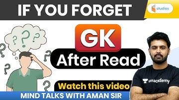 If You Forget GK After Read | Watch This Video | Mind Talks With Aman Sir