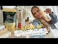 Glowup vlog giveaway shopping hair treatment facial nails  motherkind event