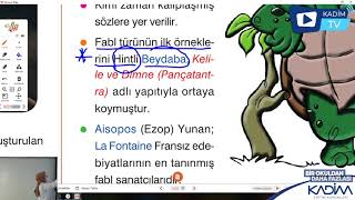9.Sinif Türkçe Türk Edebiyatında Fabl