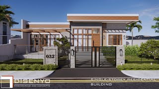 SINGLE-STOREY RESIDENTIAL BUILDING | 130 SQM HOUSE DESIGN | DISENYO ENGINEERING AND CONCEPTS