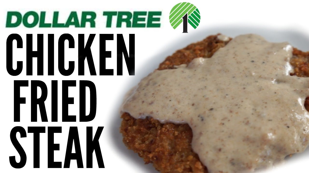 $1 CHICKEN FRIED STEAK & homemade gravy | DOLLAR STORE Taste Test | emmymade