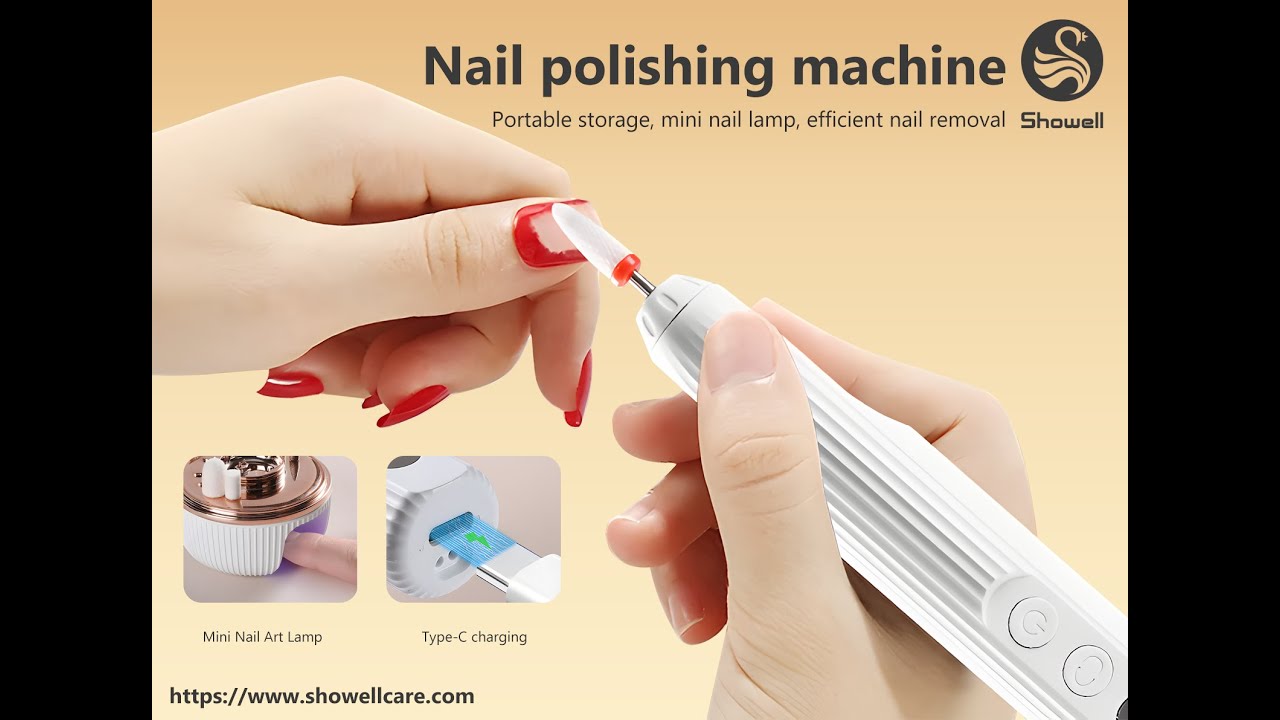 How to Use Electric Nail Drill Machine With UV Nail Lamp - YouTube