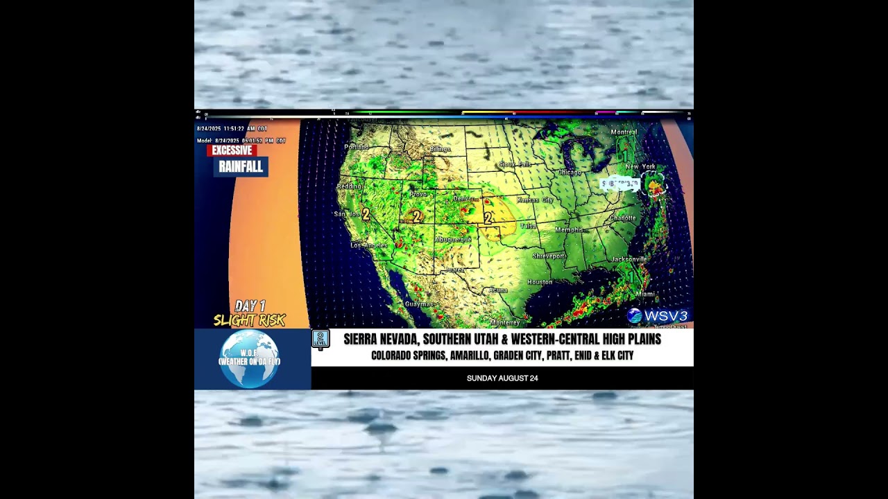 🌩️ Excessive Rainfall Outlook Day 1: Flash Flood Threat! 8/24/25 
