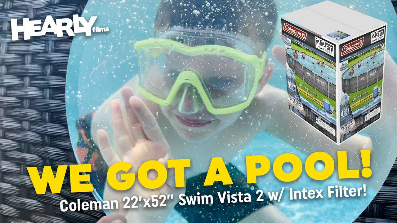 We Got a POOL!! Coleman 22'x52" Swim Vista II Install - YouTube