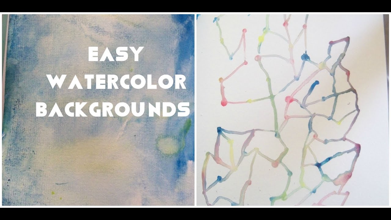 Easy Watercolor Backgrounds 1 - YouTube